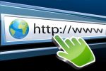 Browser Bar with Website Address and Cursor Hand